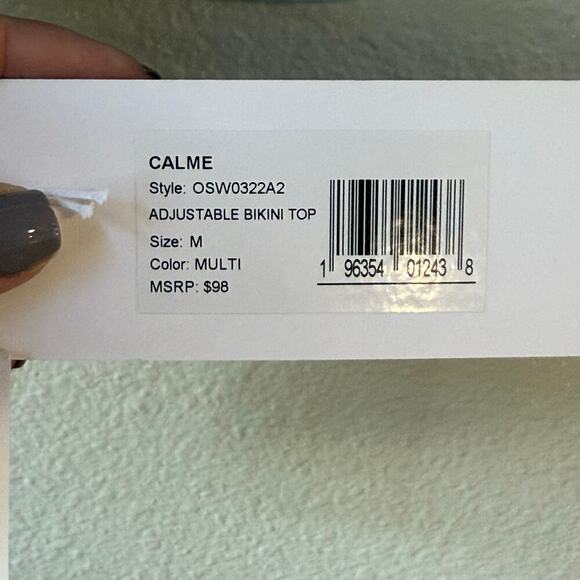 Johnny Was Women’s Calme Blue Adjustable Bathing Suit Top Size Med NWT Vacation - Picture 6 of 8